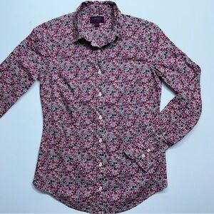 Liberty Art Fabrics for J. Crew Top Womens Size 00 Blouse Button Down Collared